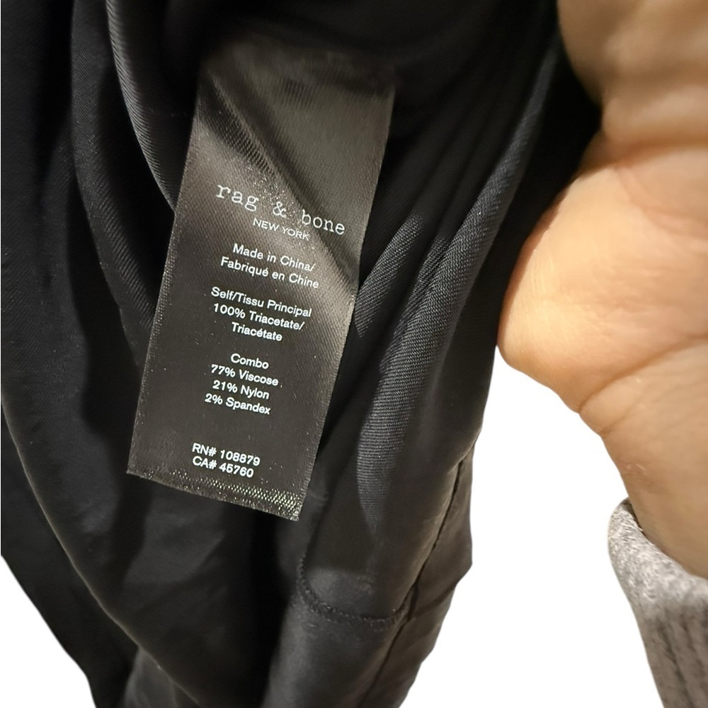 Rag & Bone Aiden T-Shirt Dress Black Short Sleeve Mini Size Small - Picture 3 of 8